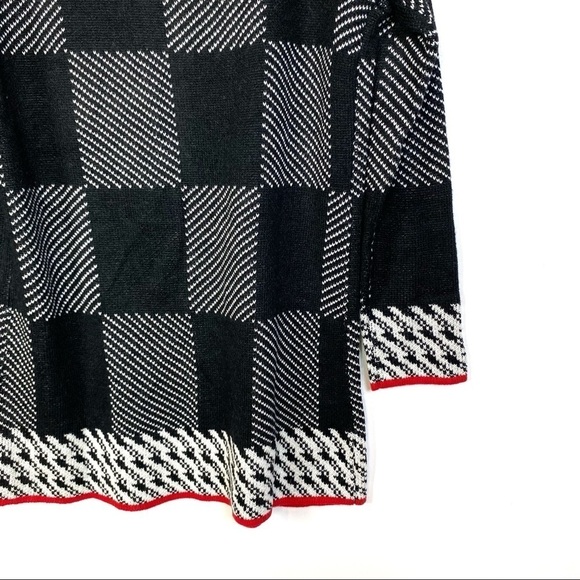 Monroe And Maine Plaid Houndstooth Trim Cardigan M - Picture 6 of 7